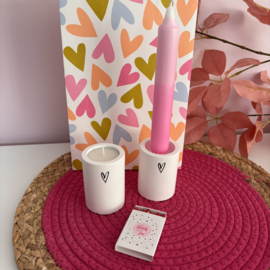 2 in 1 kandelaar - kaars en waxine