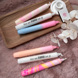 Kaars met tekst, set van 3 Dip I Marble I Topper