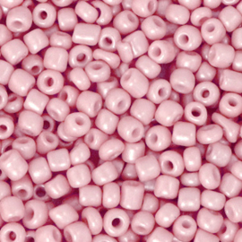 Rocailles 3mm 8/0 10 gram, Pink metallic