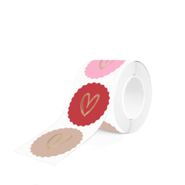 Sticker Multi Heart  Gold Pink- assorti