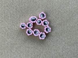 Polymeer kraal  ying yang bloem