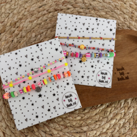 Armbandjes set Fluor goud - zilver