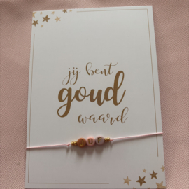 Armbandje Juf - Goud waard