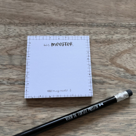 Post-It notes - He meester, vergeet mij niet