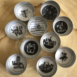 Waxinelichtjes boodschap 'Sint'
