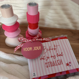 Cadeau dinerkaarsjes Bedankt dat je mij laat stralen