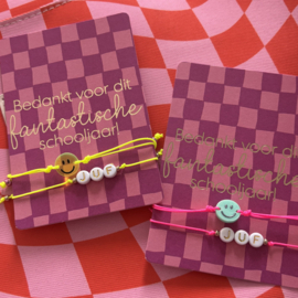 Armbandjes Smiley juf