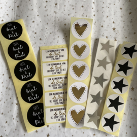 Stickers Ster zilver - 10 stuks