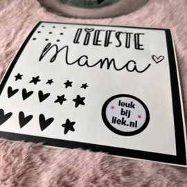 Stickervel liefste Mama - Oma