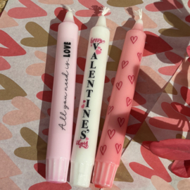 Cadeauset kaarsen Valentine - 3 stuks