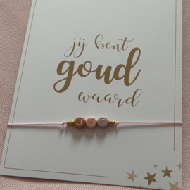 Armbandje Juf - Goud waard