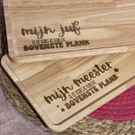 Borrelplank juf/meester bovenste plank