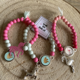 Unicorn/flamingo armbandje (kindermaat)