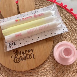 Kaars met tekst - set van 3 - Easter
