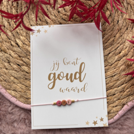 Armbandje Juf - Goud waard