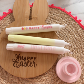 Kaars met tekst - set van 3 - Easter