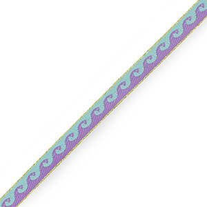 Tekstlint ‘waves’ lila blauw