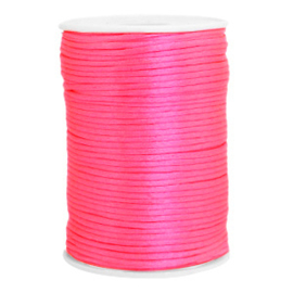 Satijn draad neon pink 2,5 mm