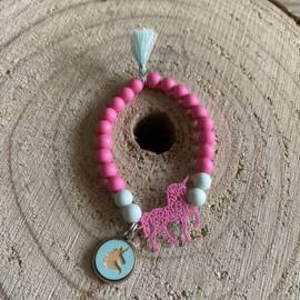 Unicorn/flamingo armbandje (kindermaat)