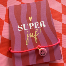 Armbandje Smiley Superjuf