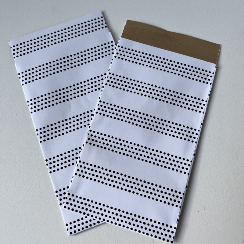 Raster stripes cadeauzakje 7 x 13 cm (per 5)