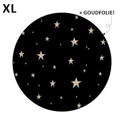 Sticker Little stars zwart/goud