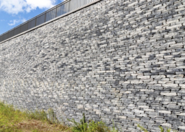 Stone walling grijs zwart naturel