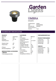 Garden Lights Umbra warm wit licht