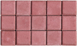 Halve betonklinker 8 cm rood (72st)
