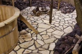 Flagstone Geel Bourgogne 2 - 4 cm