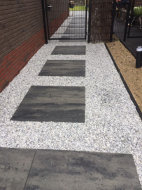 Patio square 90x90x6 cm nero/grey