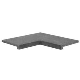 Natuursteen Zwembadrand Tibet Dark Grey Gezoet Binnenhoek 60/30x60/30x5/2,5 cm