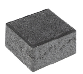 Halve betonklinker 8 cm zwart (72st)