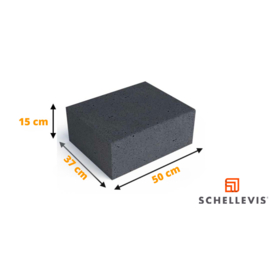 Schellevis Traptrede Blok Antraciet 50x37x15