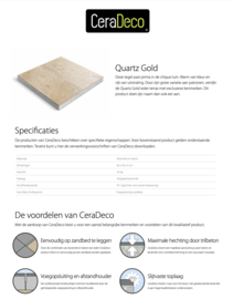 Cera Deco keramiek op beton Quartz Gold 60x60