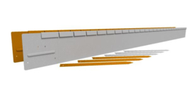 StraightCurve Rigidline 150 mm Corten metaal randbegrenzing