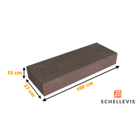 Schellevis Traptrede Blok Taupe 100x37x15