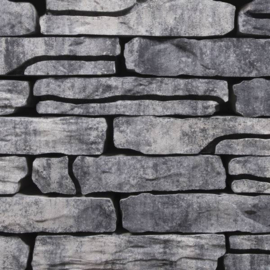 Stone walling grijs zwart naturel