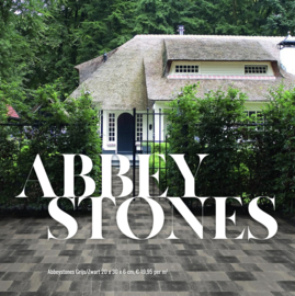 Abbeystones Getrommeld Grijs Zwart 20x30x6