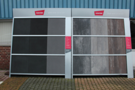 Estetico tegel 60x60x4 Steel vlak Met Facet