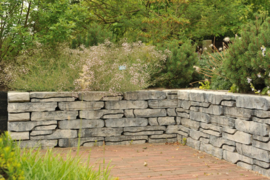 Stone walling grijs zwart naturel