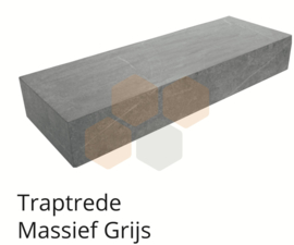 Traptrede massief 100x40x18 grijs