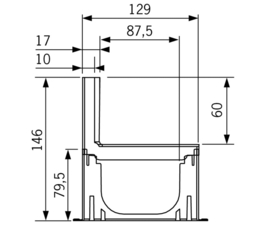 ACO Hexaline Slotline Goot Zwarte Sleuf