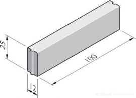 Opsluitband zwart / antraciet 12x25x100