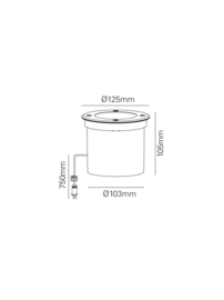 STREAM ROUND LED 12V - RVS