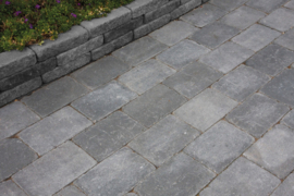 Abbeystones Getrommeld Grijs Zwart 20x30x6