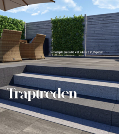 Traptrede 100x40x18 cm antraciet