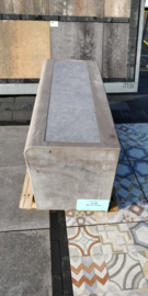 GeoCeramica zit element antraciet 130 cm 50x50x200