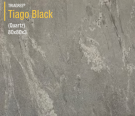 Triagres MBI 80x80x3 keramische tegel Tiago Black