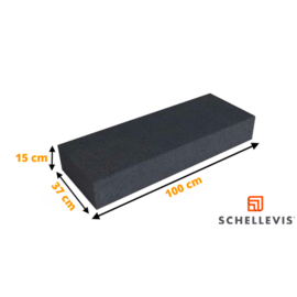 Schellevis Traptrede Blok Carbon 100x37x15
